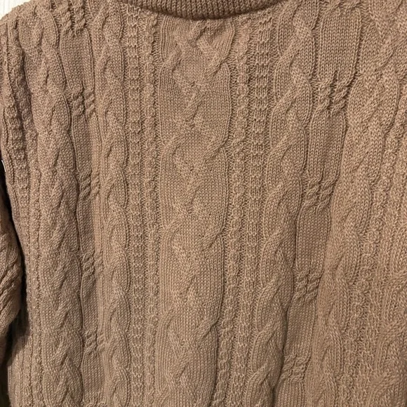 Vintage‎ 💯 Alpaca Wool Jax Taupe Cable Knit Sweater/ Luxury/ Old Money/ Natural - Picture 4 of 7